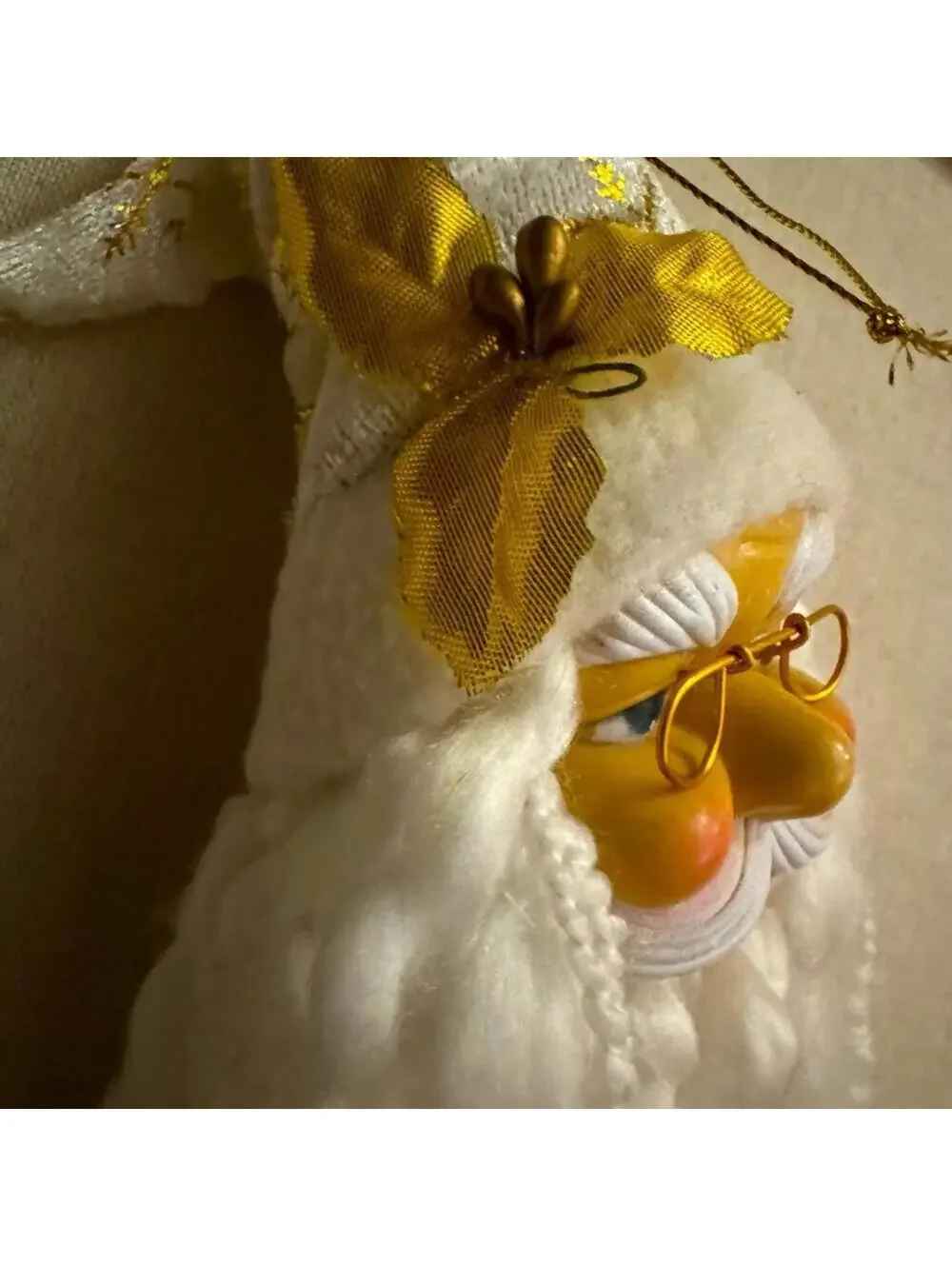 Vintage Santa hanging ornament